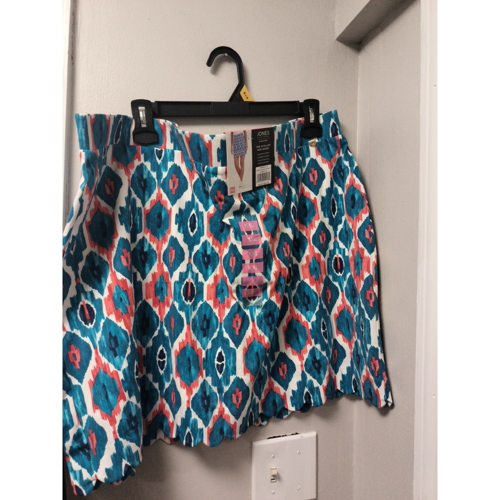 Jones NY Signature Bright & Colorful Scallop Hem XXL Skort Liner Stretchy New